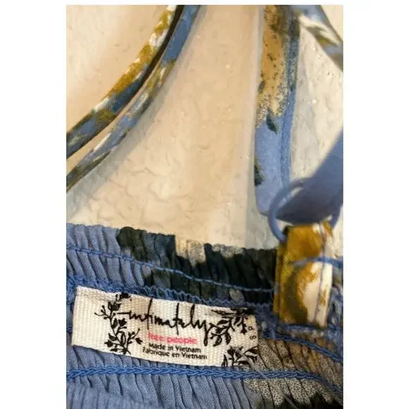 NWT Free People Heat Wave Floral Print Maxi Dress Small Blue - Picture 8 of 9